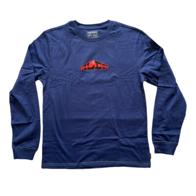 Volcom Elzo Durt T-shirt Blueprint Tee Langarmshirt Bio Baumwolle Blau Herren