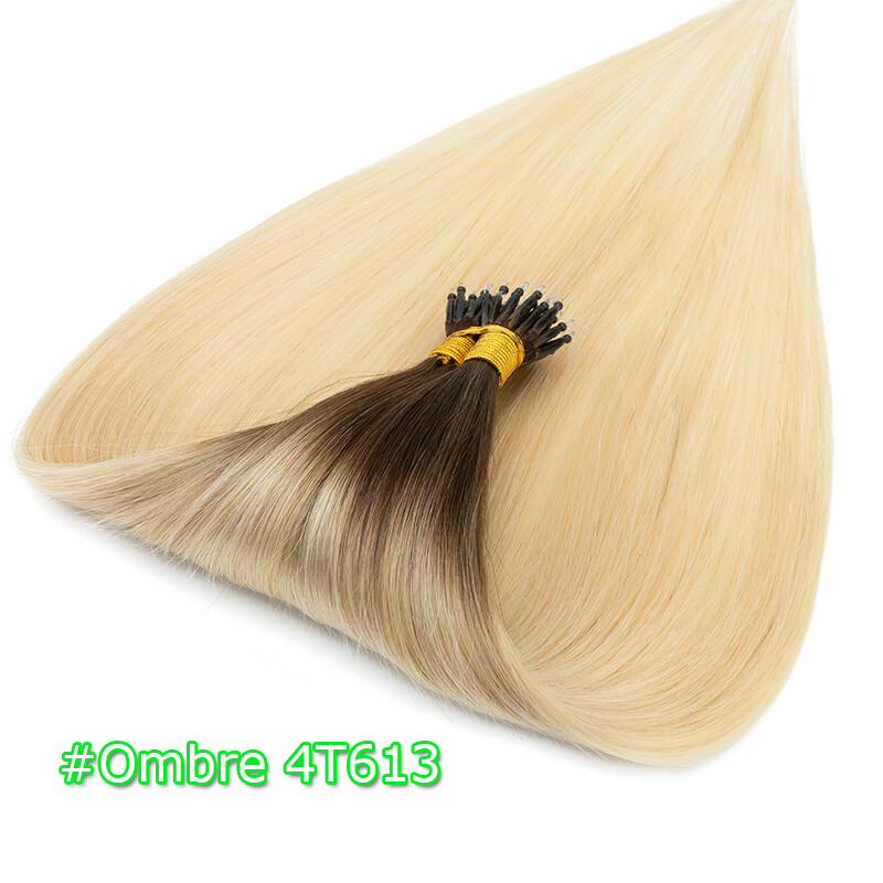 Russian 150G NANO RING Beads Tip Remy Human Hair Extensions Micro Loop THICK Icy