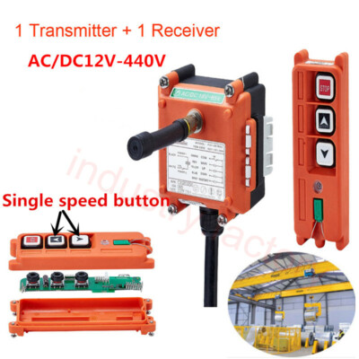 Industrial Crane Wireless Remote Control F21-2S Hoist With Single Speed Button