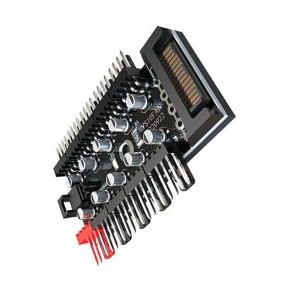 Motherboard CPU 4-Pin PWM Splitter Fan Hub/SATA Port Power Supply Adapter(SATA)