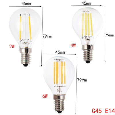 Retro E12 E27 E14 Dimmable LED Edison Bulb Light Filament Lamp Bright 4W 6W 8W