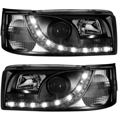 Scheinwerfer für VW T4 90-03 LED Tagfahrlicht Optik schwarz 1015956