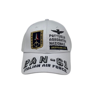 

Hat Man Aeronautica Militare HA1134 Snapback Вышитый Белый Индикатор Пилота, White