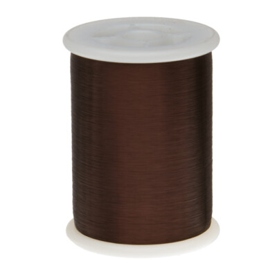 43 AWG Gauge Plain Enamel Copper Magnet Wire 8 oz 33046' 0.0024'' 105C Brown