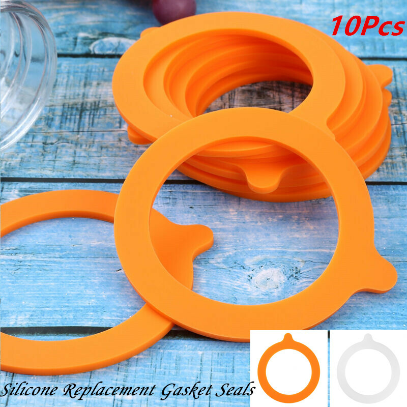 10Pc Silicone Canning Jar Gaskets Mason Airtight Seals Rings Replacement Regular eBay