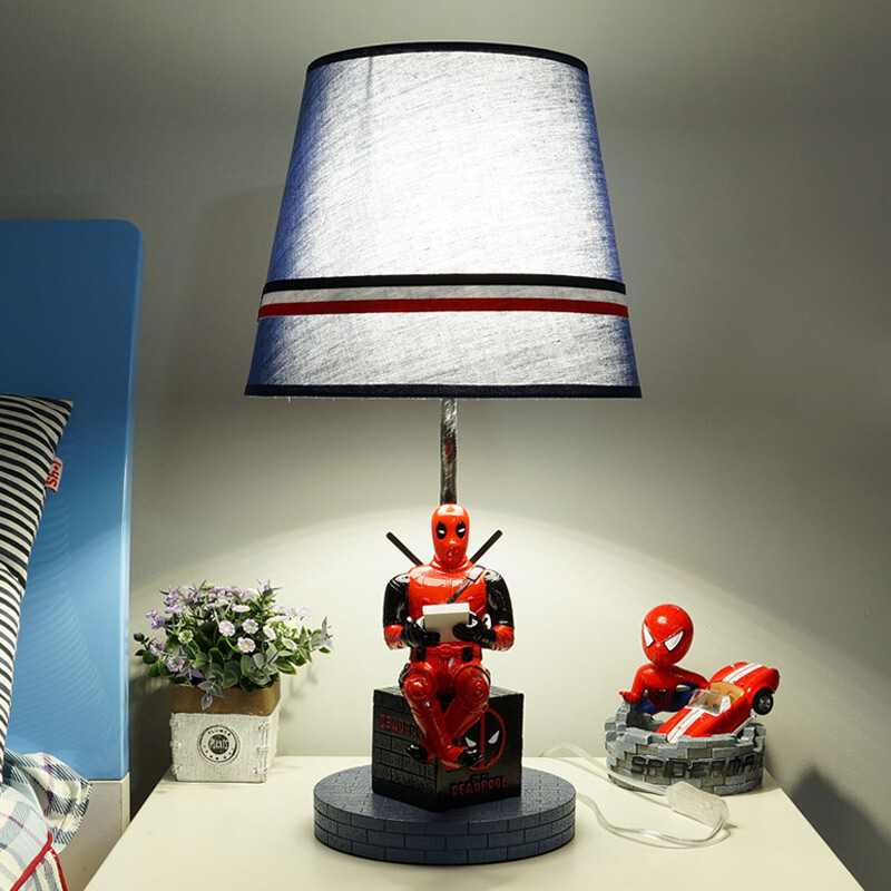 Details About Avengers Deadpool Table Lamp For Children S Room Bedroom Cartoon Kids Desk Lamps