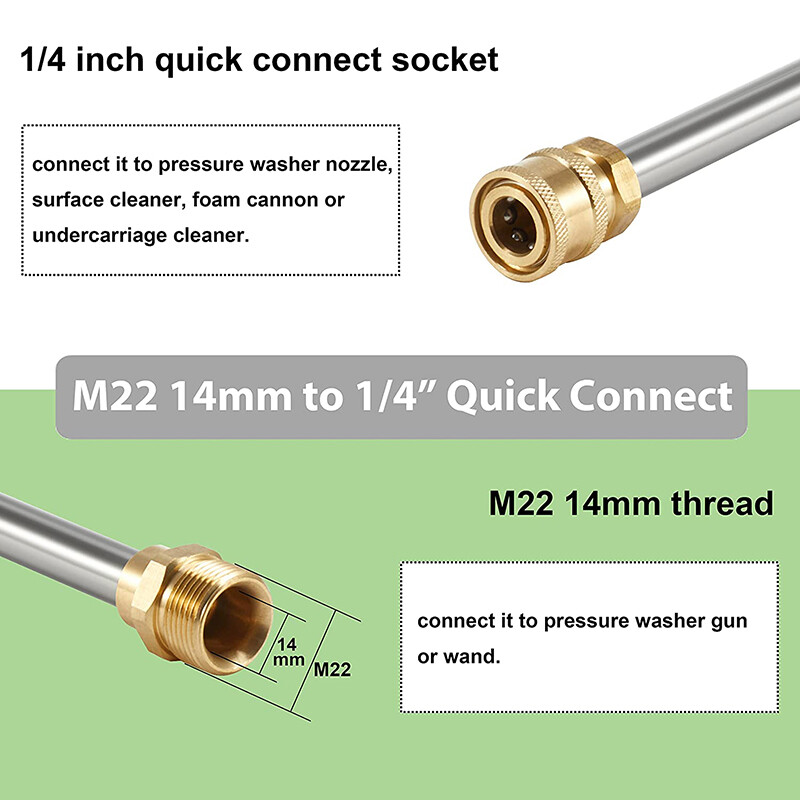 4000PSI High Pressure Car Power Washer Spray Gun Wand Extension Lance Nozzle