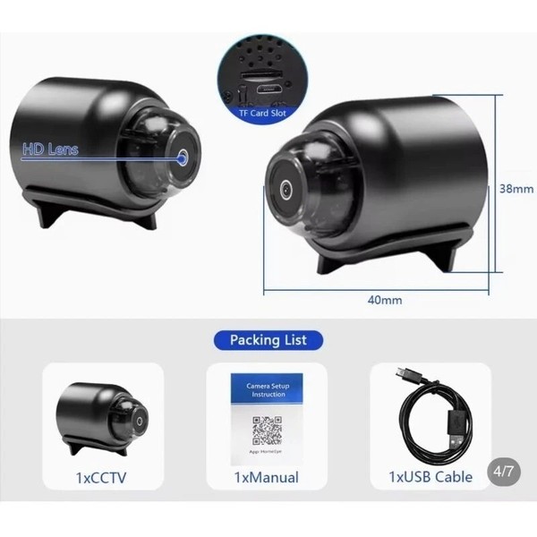 1080P Mini Spy Camera WiFi HD Hidden Camera with Cyclic Record Home Security Cam - Image 3