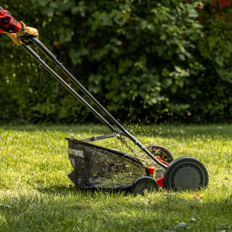 Craftsman 18 "  5-Blade Reel Lawn Mower w Bagger Adjustable Height, Lightweight