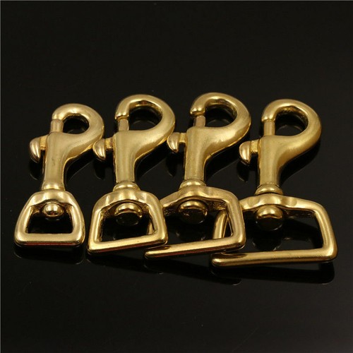 5PCS Laiton Massif homard Trigger Swivel Eye Snap Hook Leather Craft Sac Boucle