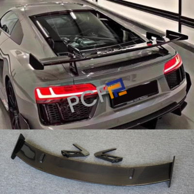 For Audi R8 2016-2023 Sport Style Rear Trunk Wing Lip Spoiler Real Carbon Fiber