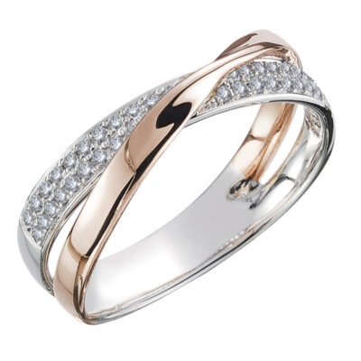 Gorgeous 925 Silver Plated,Rose Gold Ring Women Cubic Zircon Jewelry Sz 5-11