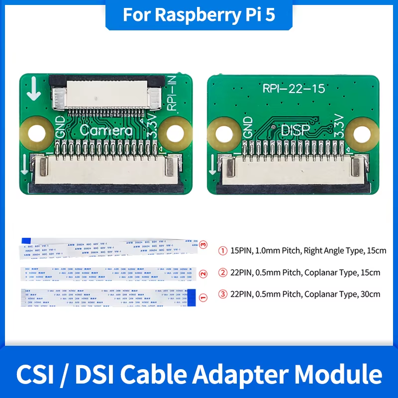 CSI DSI Converter for Raspberry Pi 5 DSI Display CSI Camera Interface 22 Pin to
