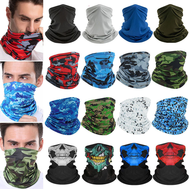 Camouflage Face Masks Balaclava Scarf Neck Fishing Shield Su
