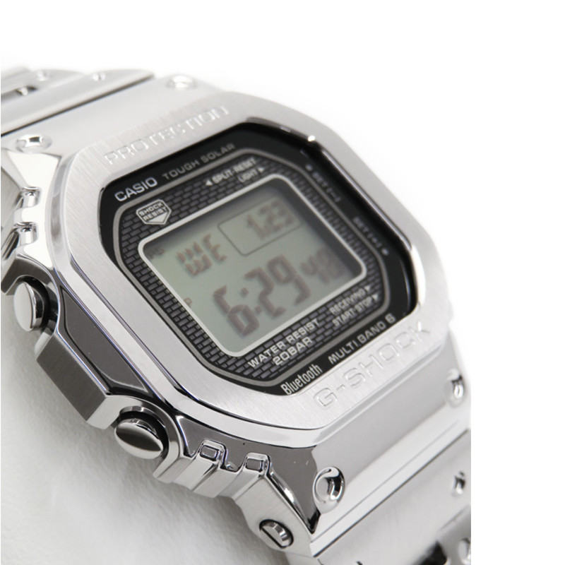 Pre-owned Casio G-shock Gmw-b5000d-1jf Stainless Steel Bluetooth Digital Men Watch Japan