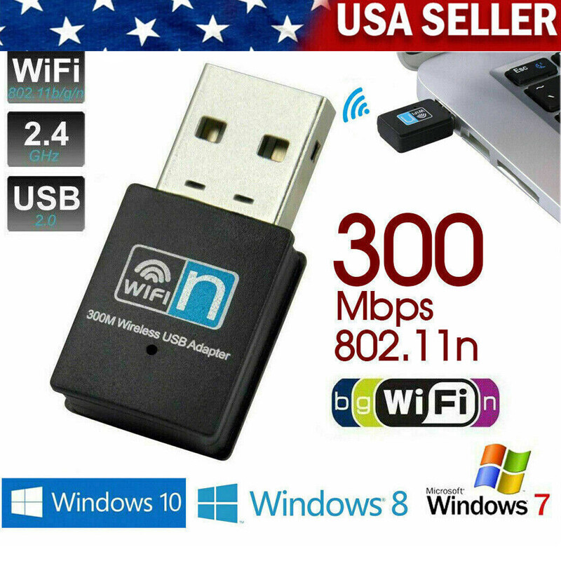 USB WiFi Wireless Network Internet Adapter 300Mbps 2.0 Hi-Sp