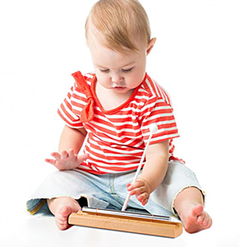 Toddler Musical Instruments Kit, Natural Wooden Toy Set for Kids with Storage Ba