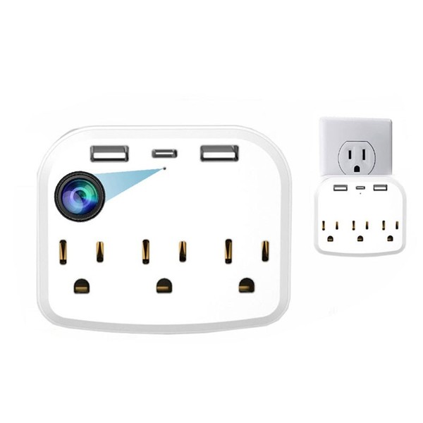 4K 1080P HD WIFI IP Camera Wall USB Outlets Power Socket Hidden Cam Network DVR - Image 22