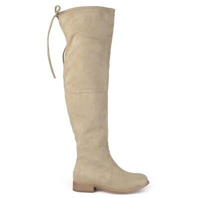Brinley Co Womens Sanora Knee High Boots Taupe Stone Suede Size 10 NEW