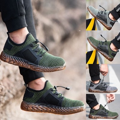 indestructible construction mesh steel toe sneakers