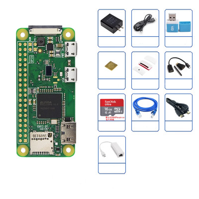 Raspberry Pi Zero W Starter Kit Power Adapter Case Heatsink HDMI Cable SD Card