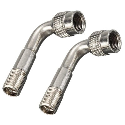 2x Bent Valve Stem Angle Extension 90 Degree Side Tire Wheel Car Motorcycle RV