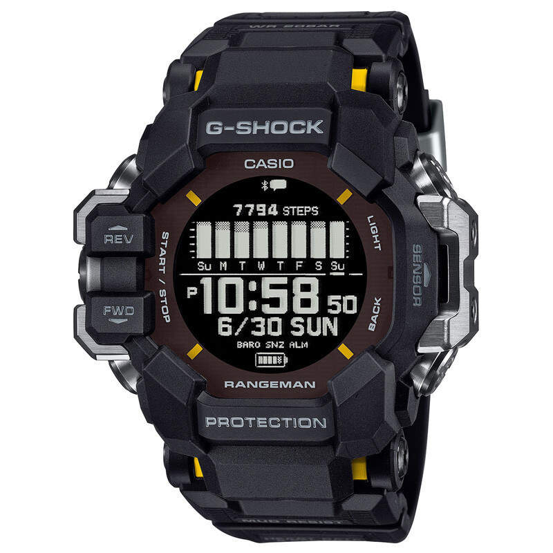 Pre-owned Casio G-shock Rangeman Gpr-h1000-1jr Master Of Gps Bluetooth Solar Men Watch
