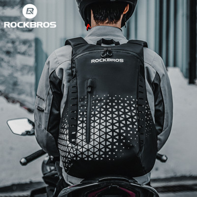 ROCKBROS Motorcycle Helmet Bag Backpack Large Capacity Reflective Commuter Bag