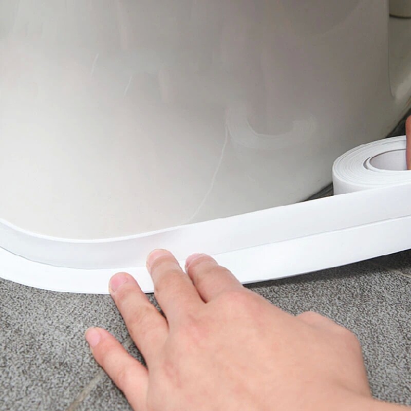 PVC Caulk Tape Waterproof Strip Roll Seal Kitchen Bathroom Shower