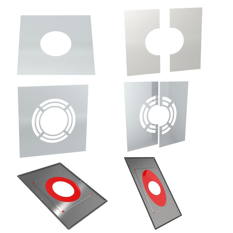 Jeremias DW ECO 2.0 Wand- und Deckenblenden Edelstahlschornstein Kamin Esse DW