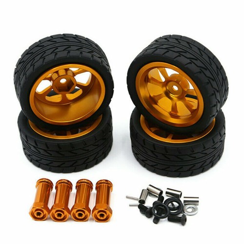 4Pcs 12mm Hex Tires & Wheel for 1/14 RC Car Wltoys 144001 A959 Upgrade Parts