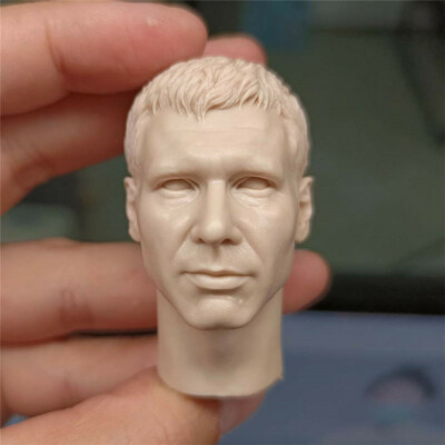 Blank 1/6 Scale Blade Runner Harrison Ford Head Sculpt Unpainted Fit 12'' Figure
