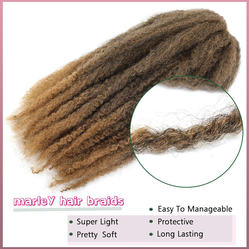 Cool Lady Afro Kinky Bulk Hair Marley Twist Crochet Braid Effortless Braiding