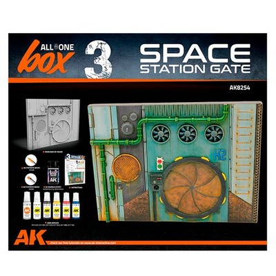 All In One Sci-Fi Space Station Modeling Set with Acrylic Paints and Guide