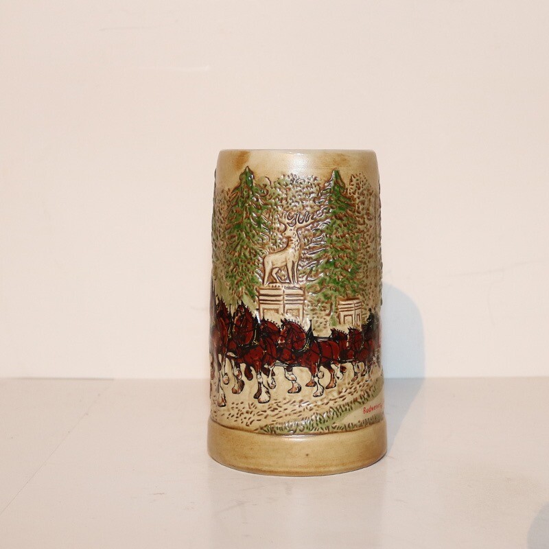 1976 Budweiser Beer Clydesdale Mug - Grants Farm CS15 - Upper Eagle