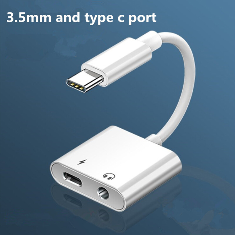 Type C Adapter USB C to 3. 5 mm Jack Audio Charger Splitter Type C ConvertS*