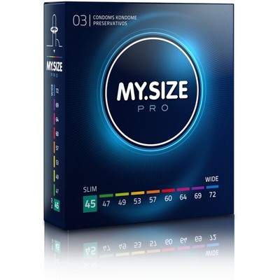 My Size PRO Small Condoms 45 mm Width Transparent Close feel Narrow Fit Box 3PCS