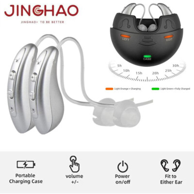 Rechargeable Hearing Aids Digital Hearing Amplifier BTE Ear Sound Enhance US