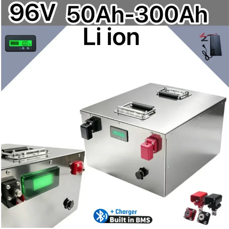 26S 96V Li-ion Battery With BMS 50Ah~300Ah, 96V For 5KW-14KW Electric Sightseein