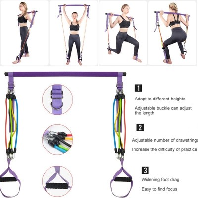 14PCS Adjustable Resistance Band Strength For Fitness Workou