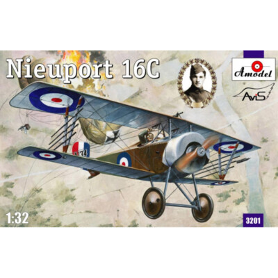 AMODEL 3201 Nieuport 16C (A134) Scale Aircraft Biplane 1/32 - Plastic model kit