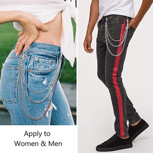 パンツ Chain Keystrap Printing Denim 3D Printed Trouser Chain Loose Washed Digital Graffiti
