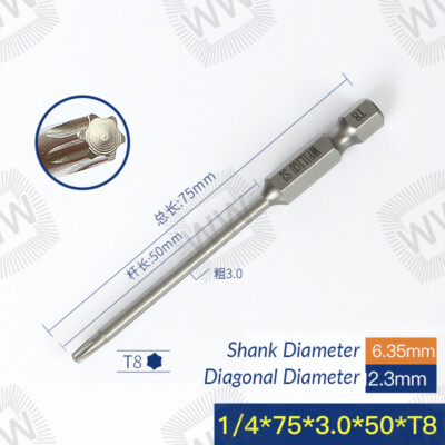 Long Reach Torx Star Hex Security Bit Set Tamper Proof Screwdriver Bits