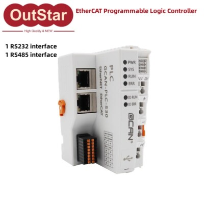 EtherCAT Programmable Logic Controller PLC Module 4-Core Processor GCAN-PLC-530