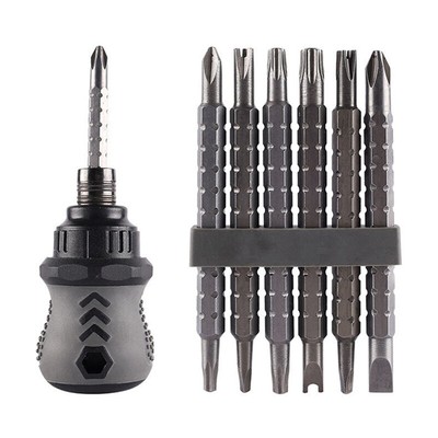 12 in 1 Multi-Function Telescopic Bit Screwdriver Ratchet Dual-Purpos X6V3