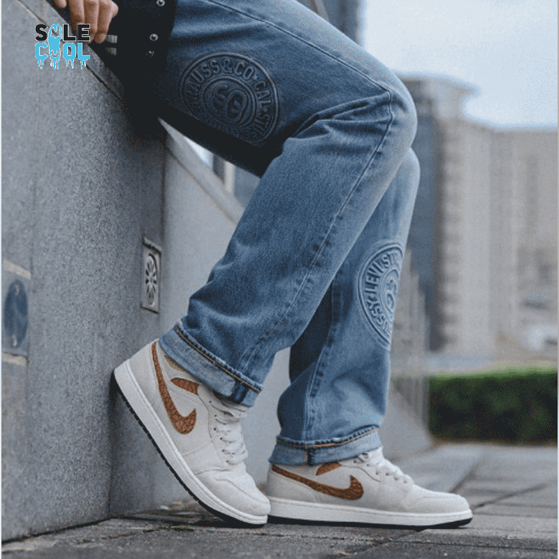 Air Jordan 1 AJ1 Mid SE Brown Elephant Light Orewood DZ4129 Air Jordan 1 AJ1 Mid SE Brown Elephant Light Orewood DZ4129