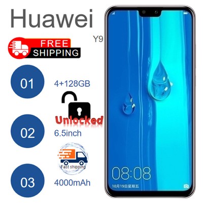 Unlocked Huawei Y9 128GB 6.5-inch Global 13MP Rear Dual Camera Smartphone