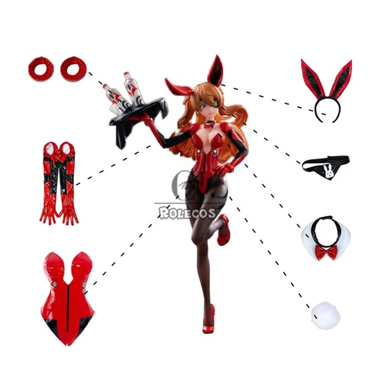 Anime Asuka Bunny Suit Asuka Langley Soryu Cosplay Costume Sexy Red Women Bunny