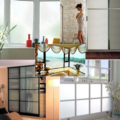 Waterproof Frosted Privacy Frost Home Bedroom Bathroom Glass Window Film Sticker