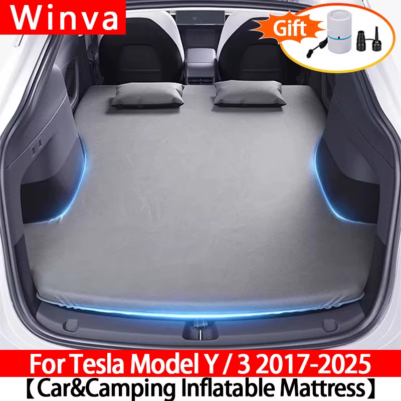 Inflatable Air Mattress For Tesla Model Y & Model 3 2017-2025 Outdoor Camping In